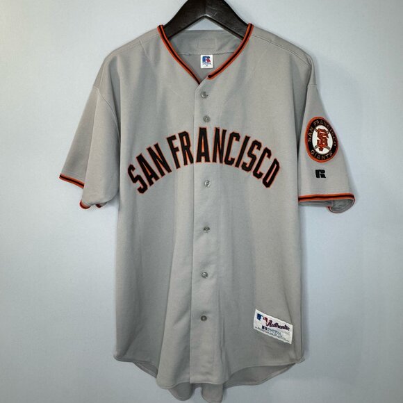 Russell Authentic San Francisco Giants Road Grey Blank Jersey Sz 44 Large